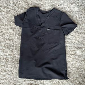 FIGS charcoal xs one pocket scrub top